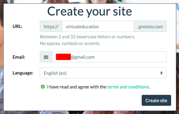 Gnomio Create your site - isi